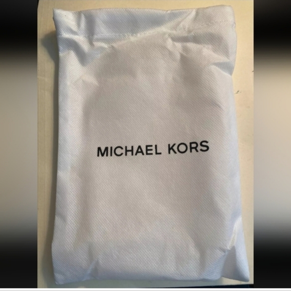 Michael Kors Shimmering Tweed Gold Logo Zip Pouch & Duster 4x6" - Picture 2 of 3